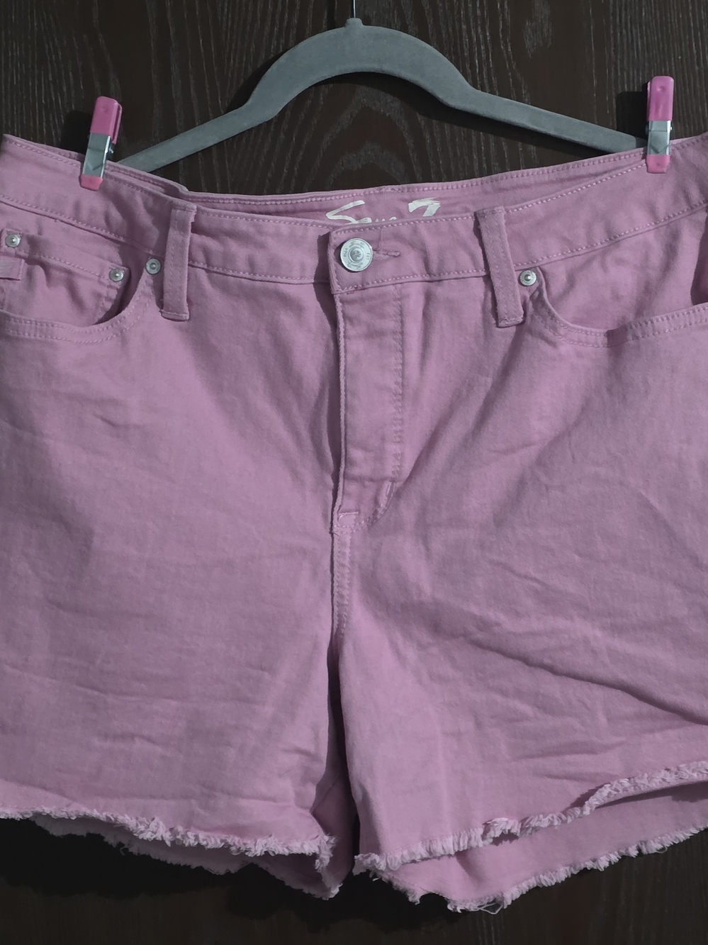 Seven7 Pink Denim Cutoff Shorts